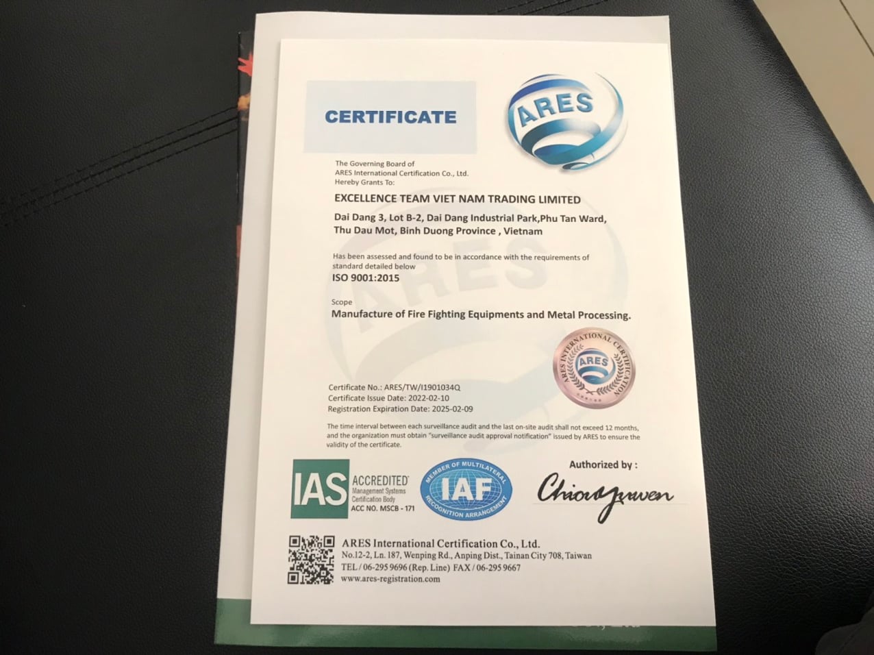 ISO 90012015 CERTIFICATE 1
